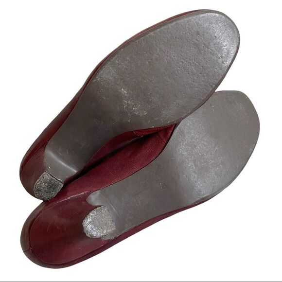 JEFFREY CAMPBELL Mary Jane Leather Shoes Heel Burgundy 40 EU - Picture 8 of 10